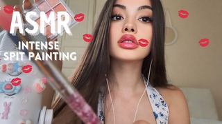 ASMR | SPIT PAINTING INTENSO (mouth sounds, close of you)