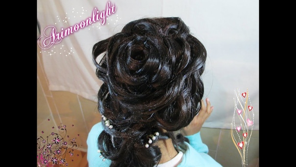 rosa con cabello, rose with