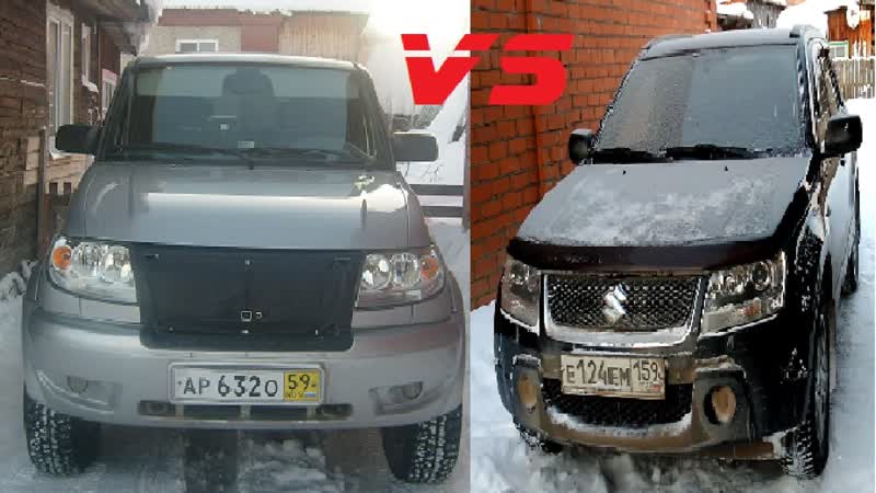 Сузука VS Уаз Патриот. Запуск двиг. в 38 Cold start engine 36º