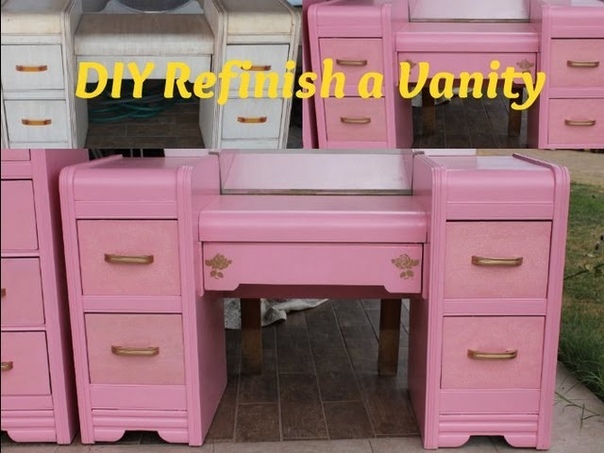 How to refinish a vanity, old