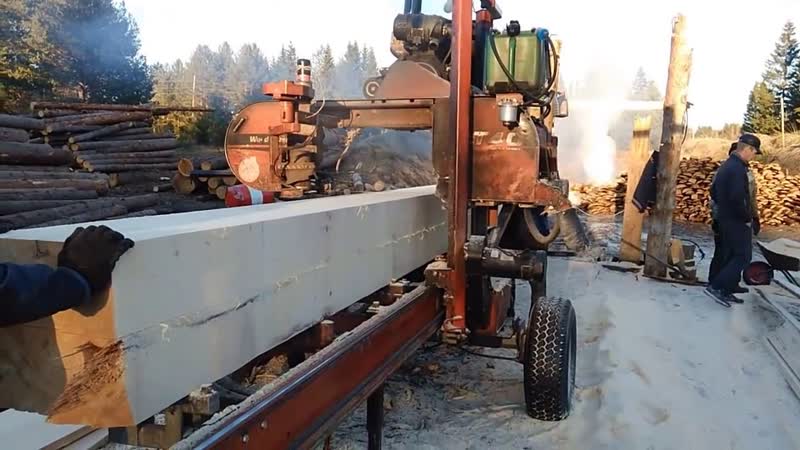 Wood Mizer LT 40 D 33 Mobile Пилим СОСНУ 58