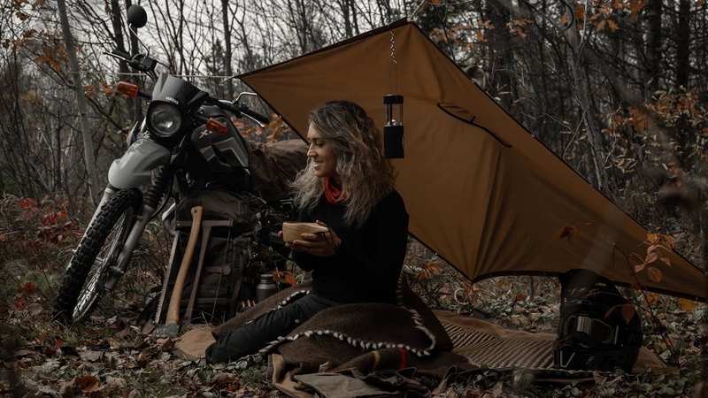 Solo Camping Beside My Motorcycle as a NEW Rider, Steak Eggs on the