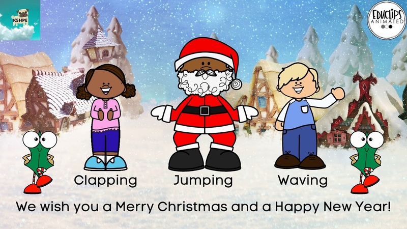 MUSIC: We Wish You A Merry Christmas, Childrens Song, Actions, Virtual School, Education, FUN