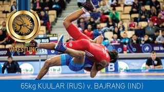 GOLD FS - 65 kg: N. KUULAR (RUS) df. B. BAJRANG (IND) by VSU1, 17-6