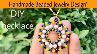 Handmade beaded jewellery design/ diy necklace/ necklace design by Moti art and craft