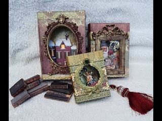 Anleitung weihnachtliche Buchboxen - Instructions for Christmas book boxes