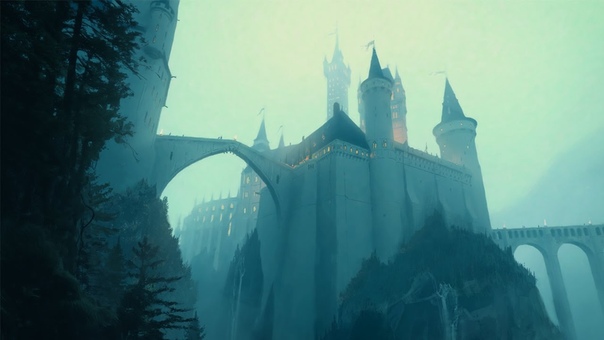 Beauxbâtons Misty Morning Digital Painting