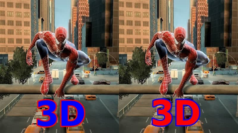 Spider Man 3 3 D video SBS VR box google cardboard