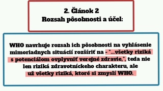 HEREDO: Zmeny v zmluve WHO s tieto konkrtne a s mimoriadne zvan! Vlda, kde si