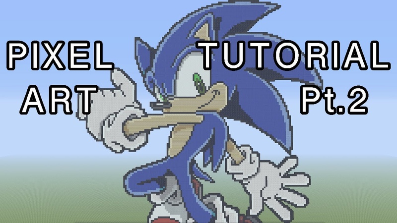 Minecraft Pixel Art Tutorial Sonic The Hedgehog Part