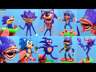 Лепим Все Формы Соника  Страшный Sonic, EXE, Саник  Видео Лепка