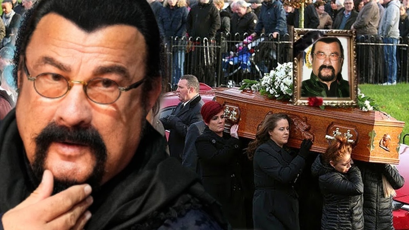 At Steven Seagals tragic funeral Our condolences to Steven Seagals family, goodbye Steven