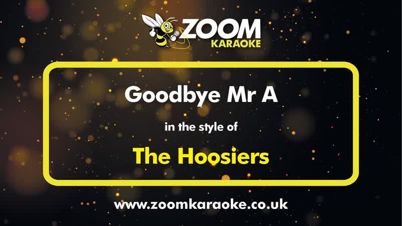 The Hoosiers Goodbye Mr A Karaoke Version from Zoom