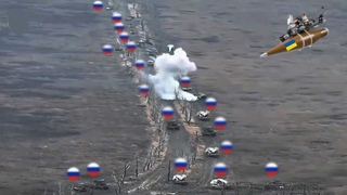 Horrifying Moments! How Ukrainian Drones Destroy Russian Troops on Top of Tanks Near Avdiivka