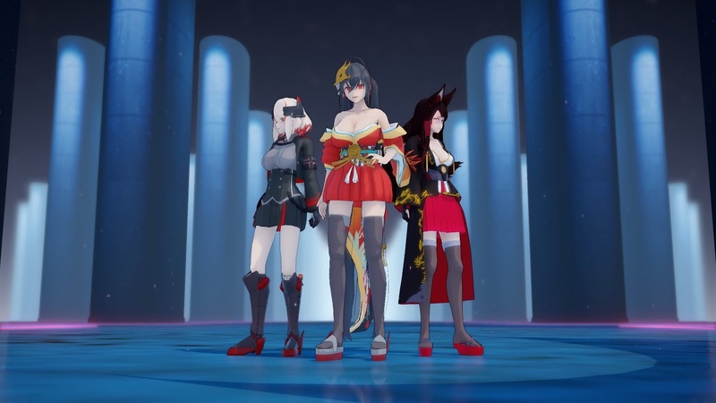 Azur Lane MMD YM, GUMI URUSaa A愛 IJN Taihou, 大鳳, Akagi, 赤城, KMS Roon,
