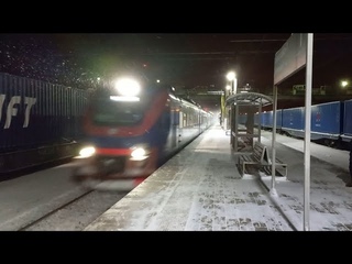 Электропоезд ЭП2Д-0082 ЦППК РЭКС станция Бекасово-1