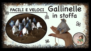 Gallina in stoffa, gallinella di stoffa. Gallinella stile Country.