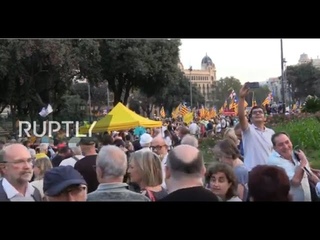 LIVE: Pro-independence Catalans hold rally on anniversary of referendum