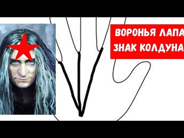 Воронья лапа на ладони. Хиромантия знак ведьмы Воронья лапа. Воронья лапа знак колдуна. Знак ведьмы колдуна на ладони. Знак на руке Воронья лапа