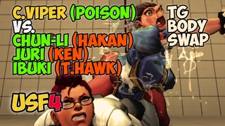 Ultra Street Fighter IV [PC] Body swap  to Poison VS. TG Chan-Li, Juri, Ibuki | TG Body
