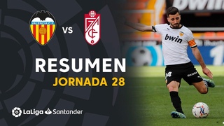 Resumen de VALENCIA CF vs Granada CF (2-1)