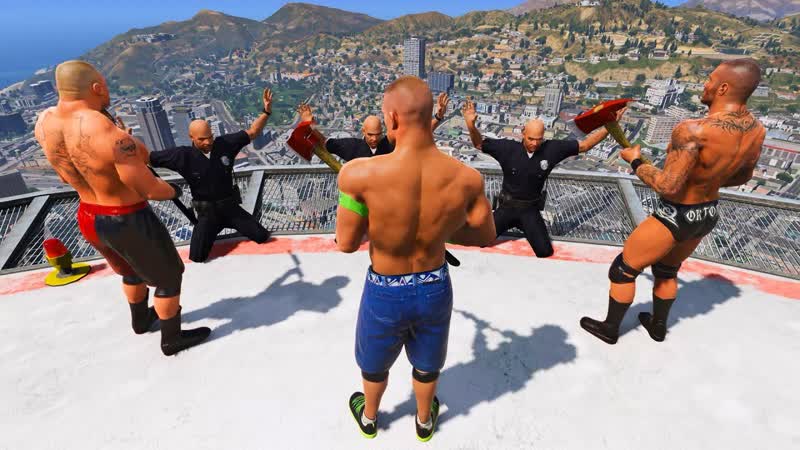GTA 5 Fail Compilation ( WWE Randy Orton, John Cena, Brock Lesnar, CM Punk