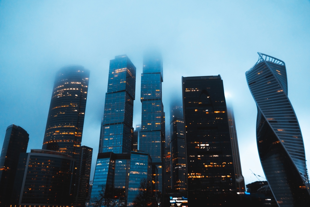 москва сити туман