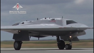 Первый полет новейшего беспилотного летательного аппарата Охотник