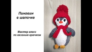 Пингвин в шапочке Мастер класс по вязанию крючком