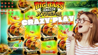 BIG BASS SPLASH  5 SCATTERS AND A HUGE NUMBER OF SPINS !!   CRAZY PLAY / EPIC WIN  / Crypto Casino