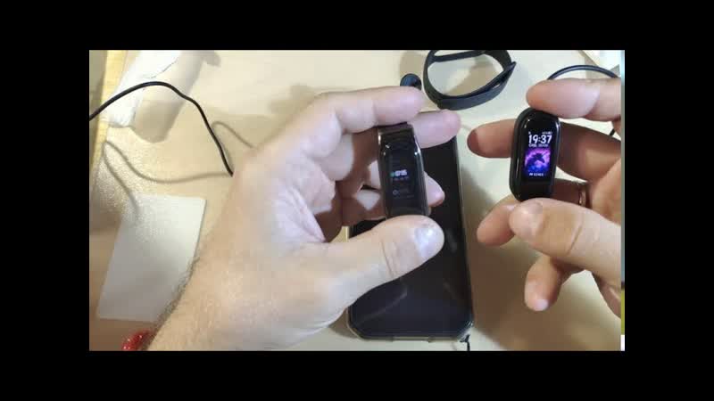 Mi Band 5 распаковка и изучение от + сравнение с Mi Band