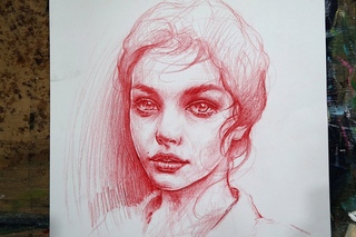 색연필드로잉 / CLORED PENCIL DRAWING/여자얼굴그리기