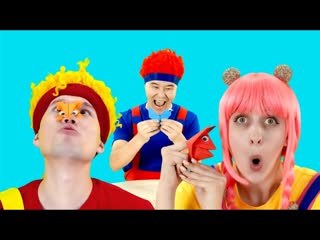 Забавные поделки из бумаги (кошка, лягушка и птичка) | D Billions Детские Песни