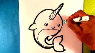 How to Draw a Narwhal - Easy Drawings