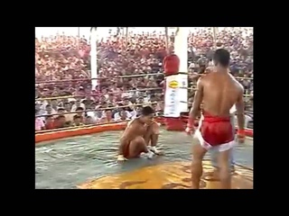 Brutal Burma vs Muay Thai fight no gloves knockout มวยไทย